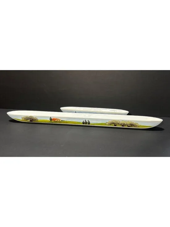 Susanne Riette Boston Warehouse Hand-Painted Ceramic Olive Boat Set VTG 02 - Picture 3 of 11